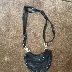 Ladies leather satchel, great for rides on a motorcycle